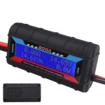 Voltmeter, wattmeter, ammeter, multifunctional, digital multimeter, 4.8 - 60 V, 200 A, black color